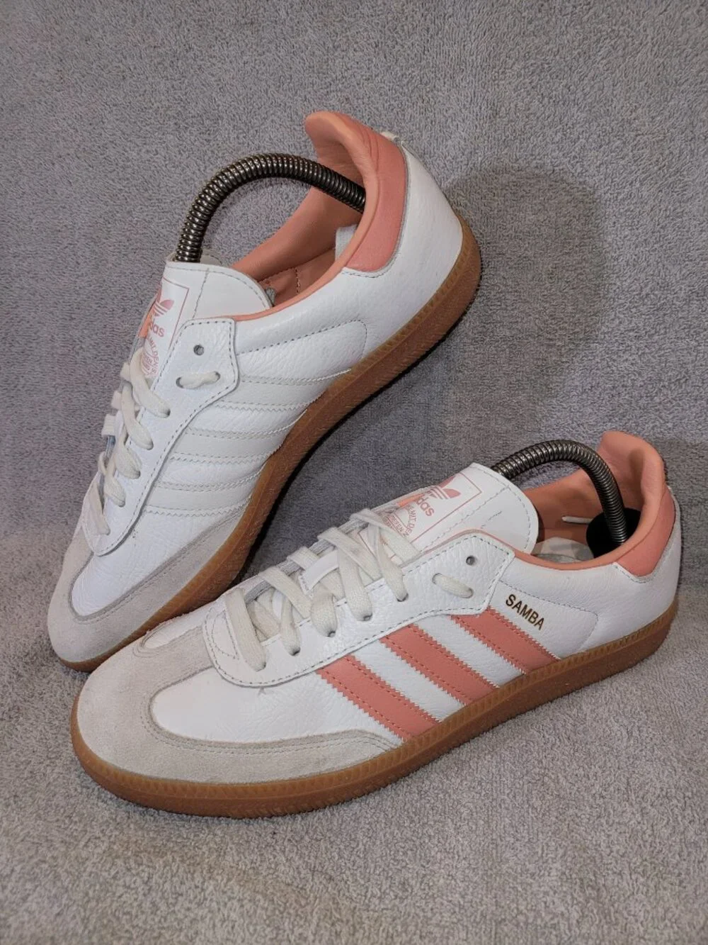 Adidas Samba OG Women's Size 9.5 White Wonder Clay Tan Sneakers IG5932 (#2236)